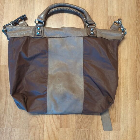 Liebeskind Berlin Shoulder Bag Crossbody Tote Satchel Tan Brown Leather Boho - Picture 7 of 12